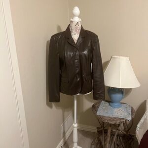 Harold's Dark Brown Leather Jacket